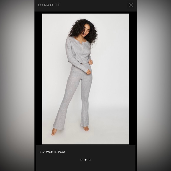 GARAGE Liv Waffle Pant Cool Grey Mix - Picture 2 of 9